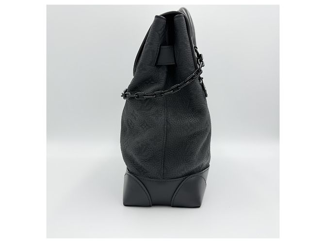 Louis Vuitton Borsa a spalla in pelle Monogram Steamer Nero - vista 4