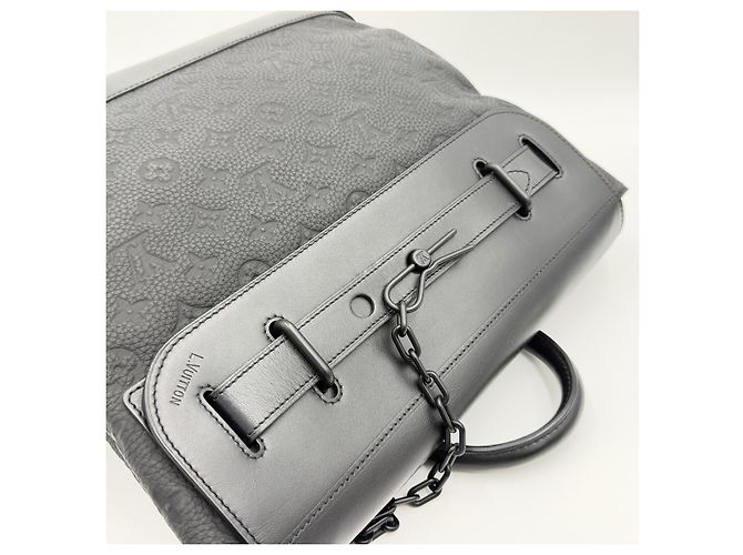 Louis Vuitton Borsa a spalla in pelle Monogram Steamer Nero - vista 9