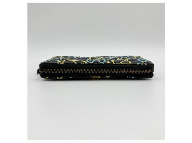 Gucci GG Marmont Ghost Star Apollo Print Reißverschluss Lange Geldbörse Blau - Ansicht 7