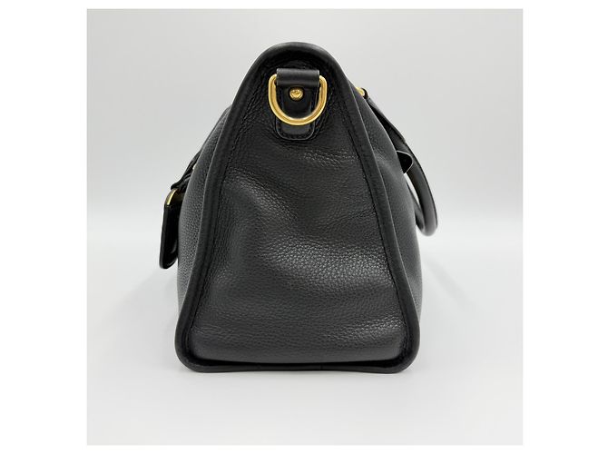 Prada Borsa tote in vitello daino dorato Nero - vista 4