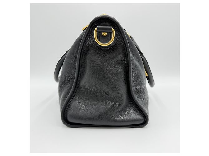Prada Borsa tote in vitello daino dorato Nero - vista 5