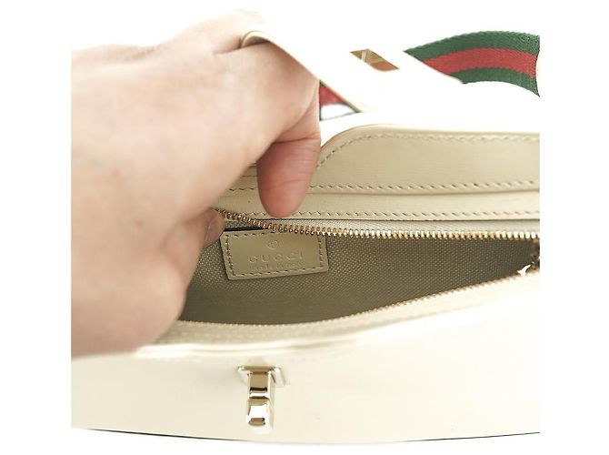 Gucci Mini Borsa a Spalla AADHE in Pelle Avorio Borsa di Lusso per Donne Bianco - vista 18