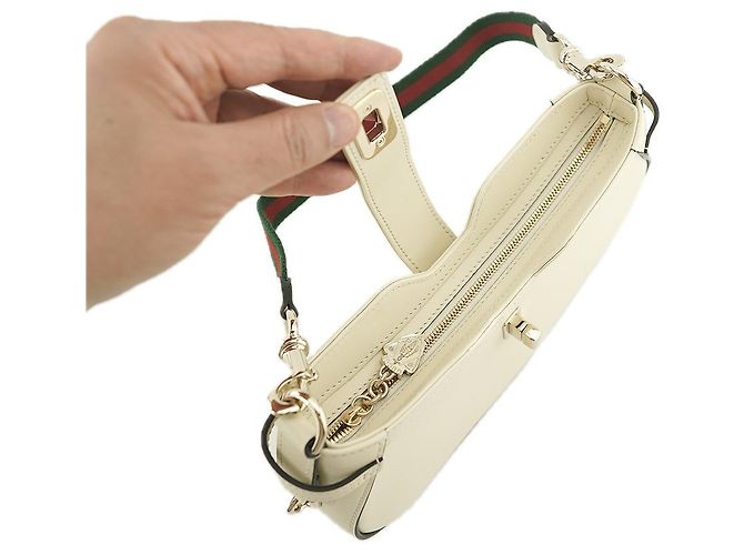 Gucci Mini Borsa a Spalla AADHE in Pelle Avorio Borsa di Lusso per Donne Bianco - vista 19