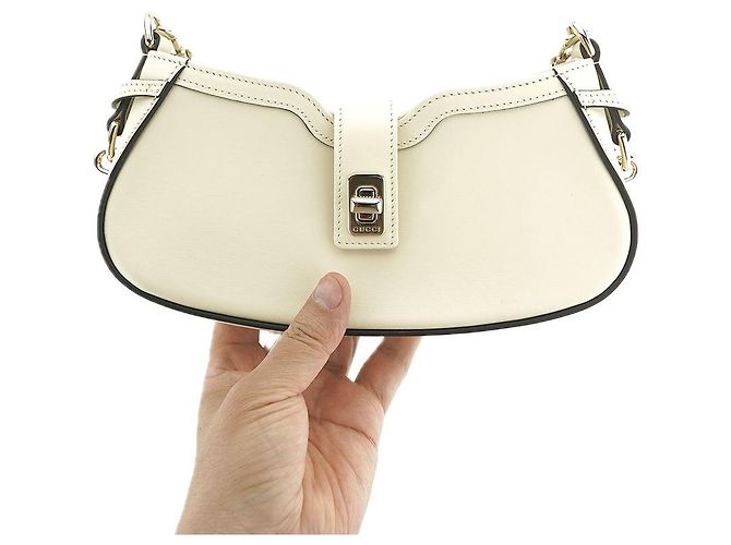 Gucci Mini Borsa a Spalla AADHE in Pelle Avorio Borsa di Lusso per Donne Bianco - vista 6