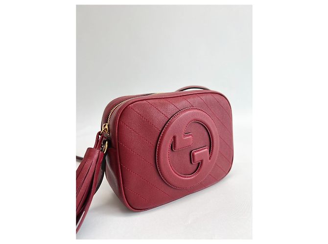 Gucci Borsa a tracolla mini Blondi con frange vino Rosso - vista 13