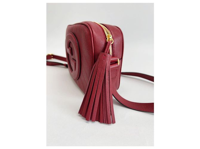 Gucci Borsa a tracolla mini Blondi con frange vino Rosso - vista 15