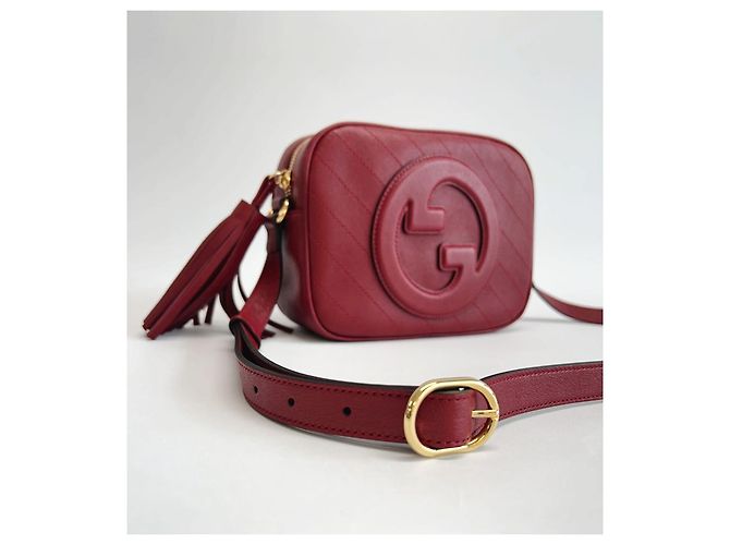 Gucci Borsa a tracolla mini Blondi con frange vino Rosso - vista 19