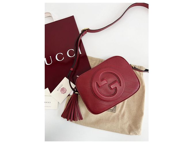 Gucci Borsa a tracolla mini Blondi con frange vino Rosso - vista 21