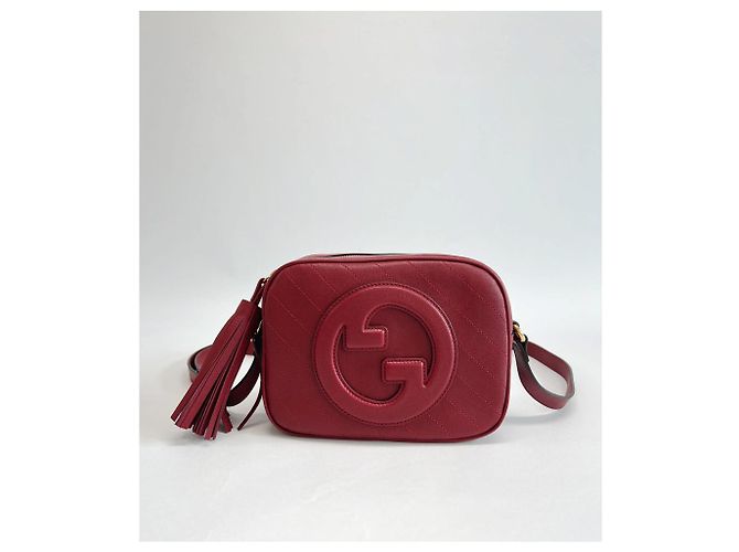 Gucci Borsa a tracolla mini Blondi con frange vino Rosso - vista 8