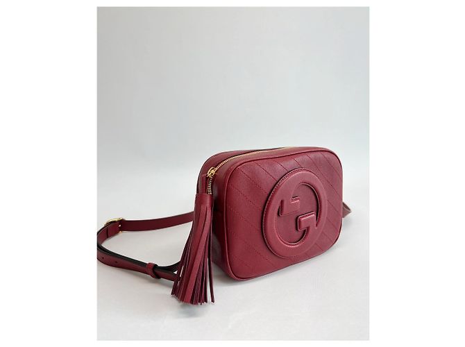 Gucci Borsa a tracolla mini Blondi con frange vino Rosso - vista 9
