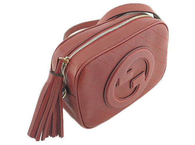 Gucci Mini borsa a spalla in pelle rossa da donna Rosso - vista 13
