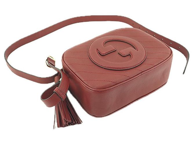 Gucci Mini borsa a spalla in pelle rossa da donna Rosso - vista 16