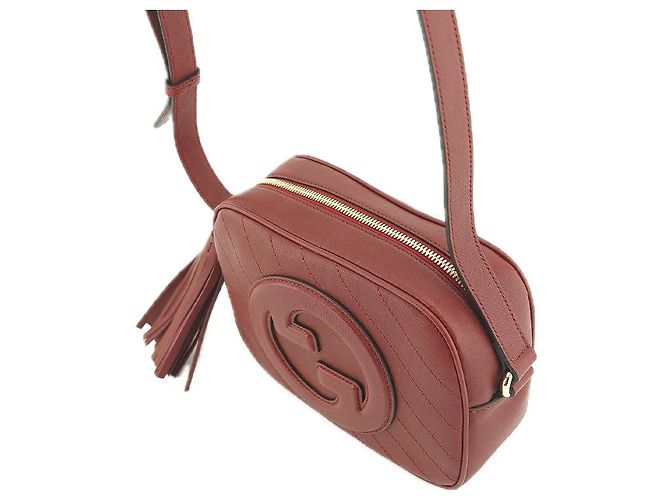 Gucci Mini borsa a spalla in pelle rossa da donna Rosso - vista 17