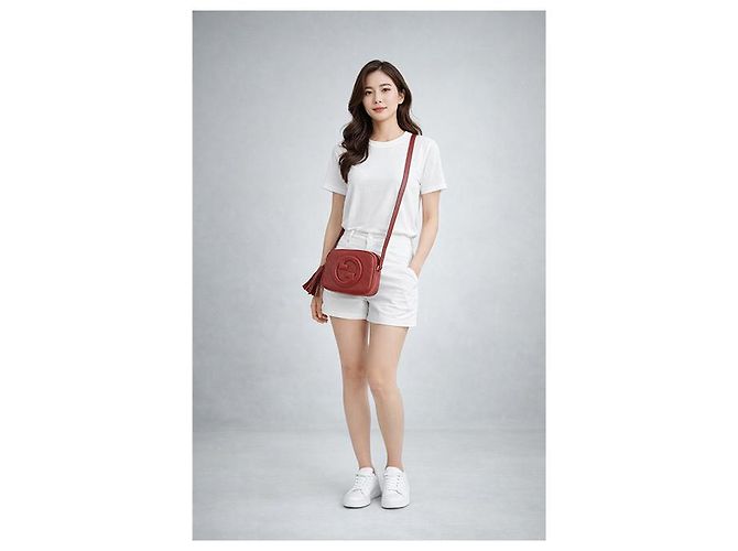 Gucci Mini borsa a spalla in pelle rossa da donna Rosso - vista 9