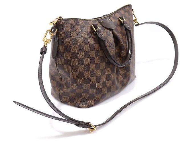 Louis Vuitton Siena MM Tote Canvas Damier Ebene Marrone - vista 2