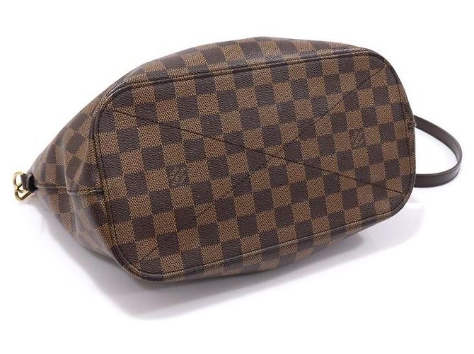 Louis Vuitton Siena MM Tote Canvas Damier Ebene Marrone - vista 4