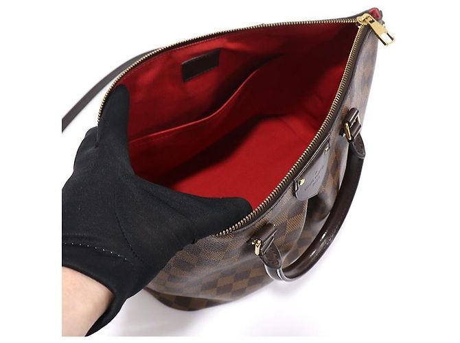 Louis Vuitton Siena MM Tote Canvas Damier Ebene Marrone - vista 5