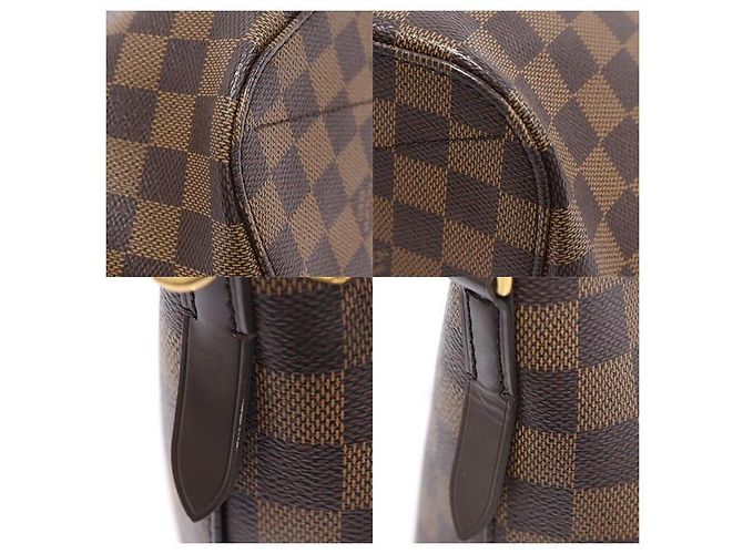Louis Vuitton Siena MM Tote Canvas Damier Ebene Marrone - vista 6