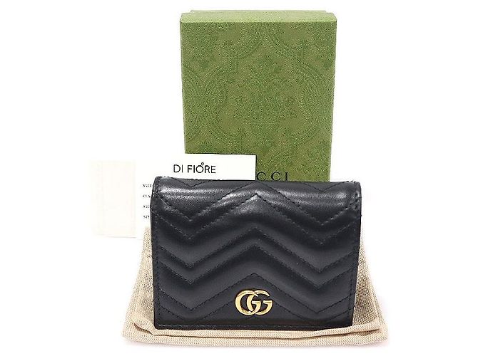 Gucci Kartenetui mit Chevron-Design Schwarz - Ansicht 3