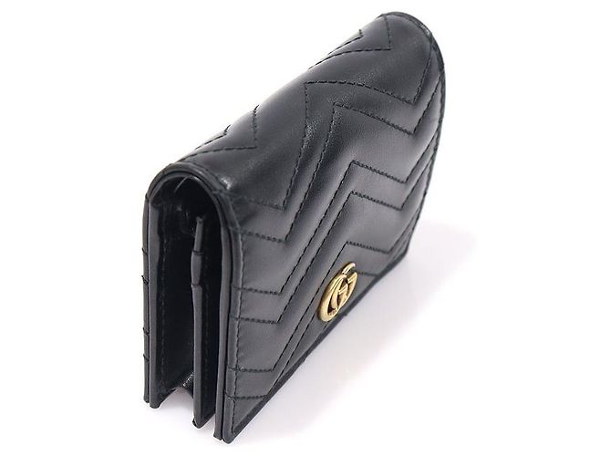 Gucci Kartenetui mit Chevron-Design Schwarz - Ansicht 4