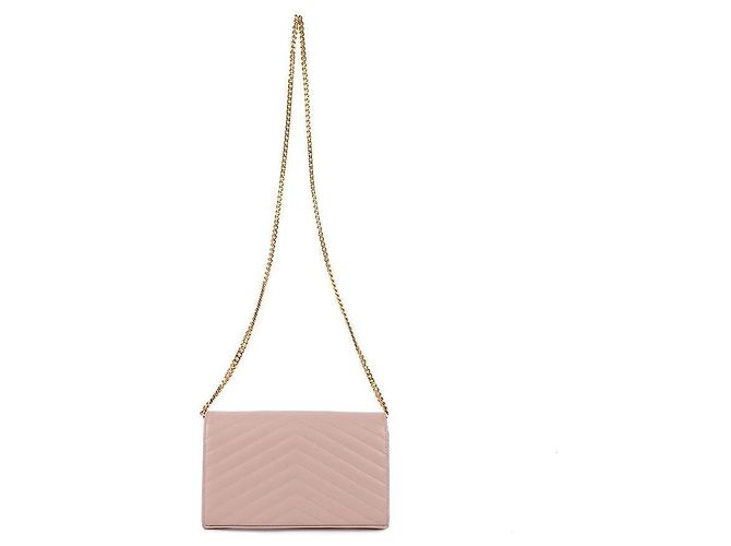 Saint Laurent Portafoglio con catena classico Rosa - vista 5