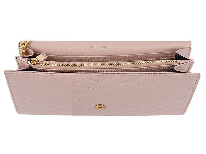 Saint Laurent Portafoglio con catena classico Rosa - vista 7