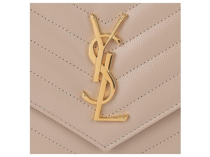 Saint Laurent Portafoglio con catena classico Marrone - vista 9