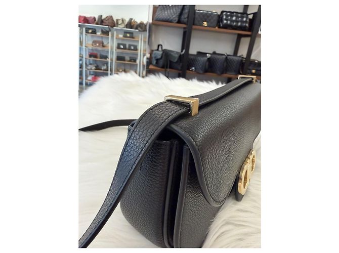 Salvatore Ferragamo Borsa a tracolla Double Gancini Nera Nero - vista 10