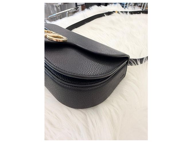 Salvatore Ferragamo Borsa a tracolla Double Gancini Nera Nero - vista 7