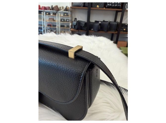 Salvatore Ferragamo Borsa a tracolla Double Gancini Nera Nero - vista 9