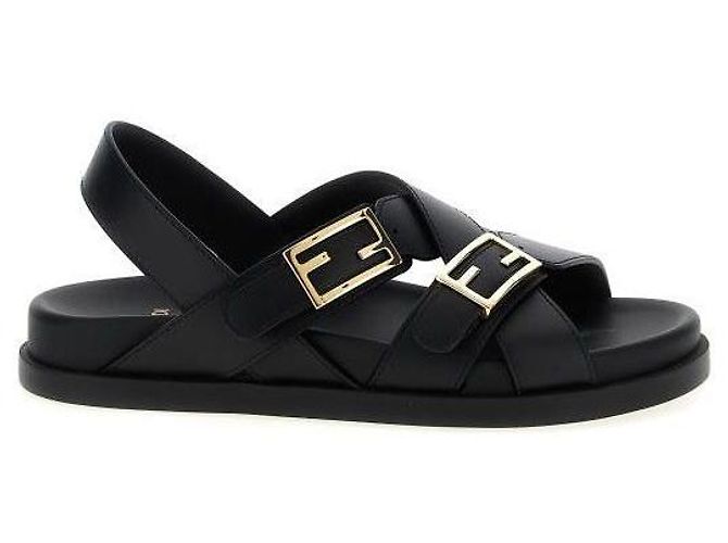 Fendi Sandali in pelle Nero - vista 4