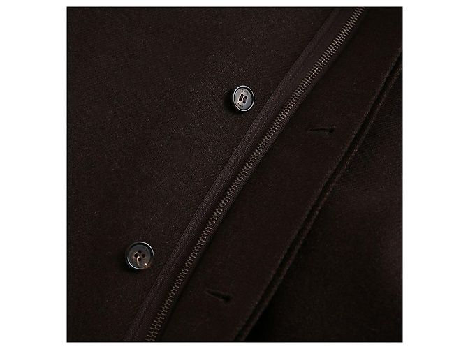 Céline Triomphe besticktes Wollflanell-Overshirt Schwarz - Ansicht 12