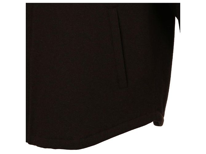 Céline Triomphe besticktes Wollflanell-Overshirt Schwarz - Ansicht 9