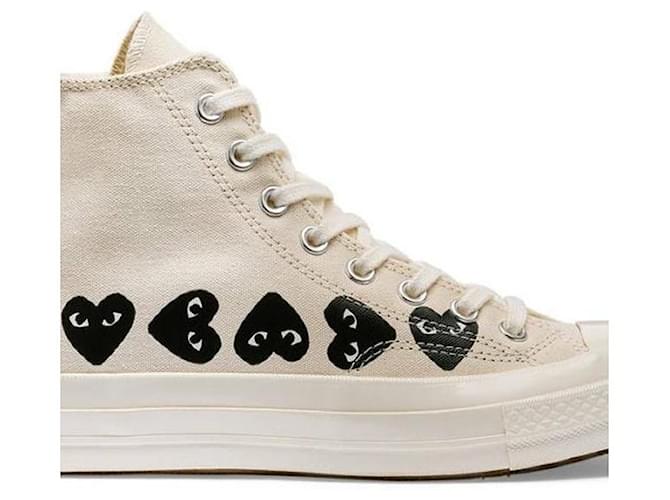 Comme Des Garcons Converse High Bianco - vista 4
