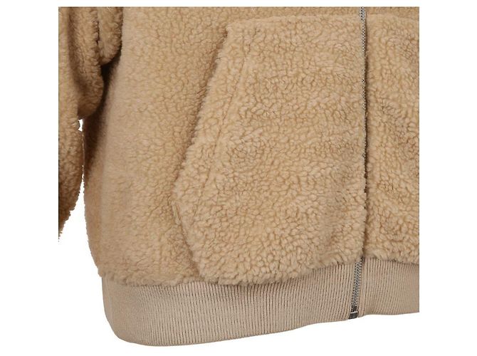 Céline Giacca con cappuccio in pile Triomphe Marrone - vista 9