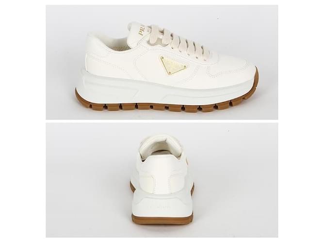 Prada Ledersneaker Weiß - Ansicht 3