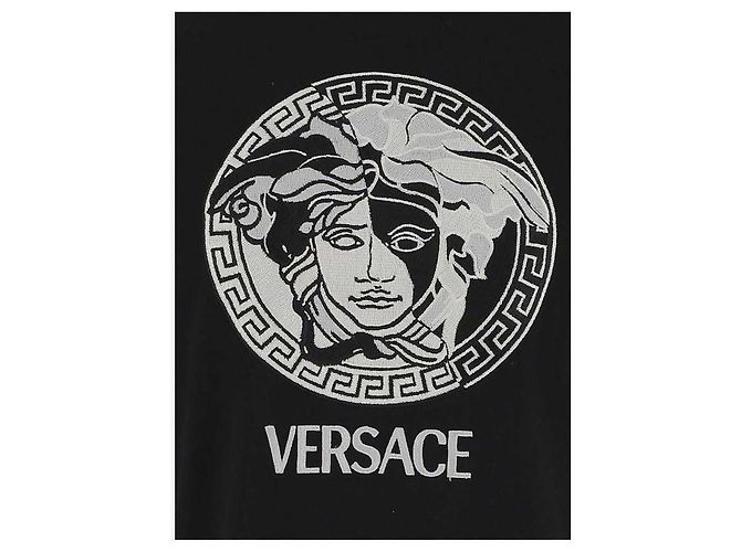 Versace Besticktes T-Shirt mit Medusa-Logo Schwarz - Ansicht 6