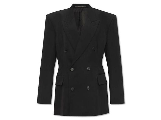 Balenciaga Wollblazerjacke Schwarz - Ansicht 4