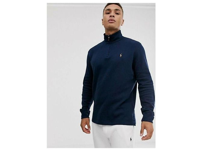 Ralph Lauren Estate Rib Halb-Zip Pullover mit Multi-Pony-Logo - Ansicht 5