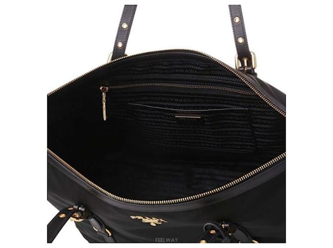 Prada Borsa a Spalla Pocono Shopper Nero - vista 11