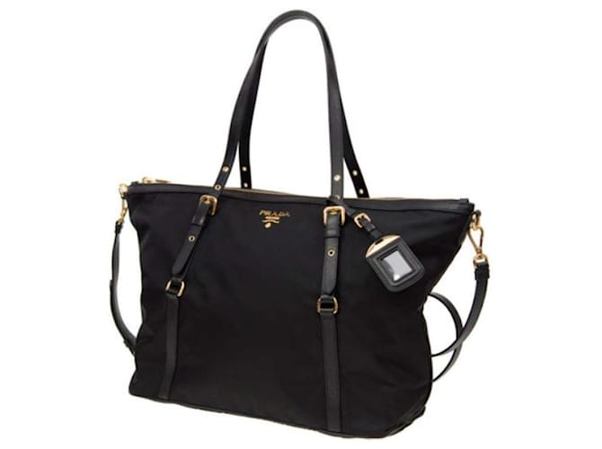 Prada Borsa a Spalla Pocono Shopper Nero - vista 3