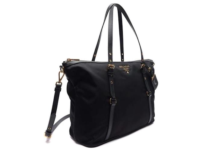 Prada Borsa a Spalla Pocono Shopper Nero - vista 8