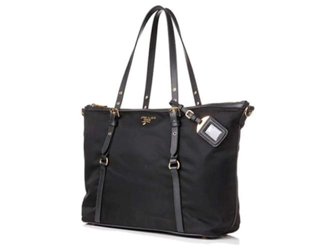 Prada Borsa a Spalla Pocono Shopper Nero - vista 9