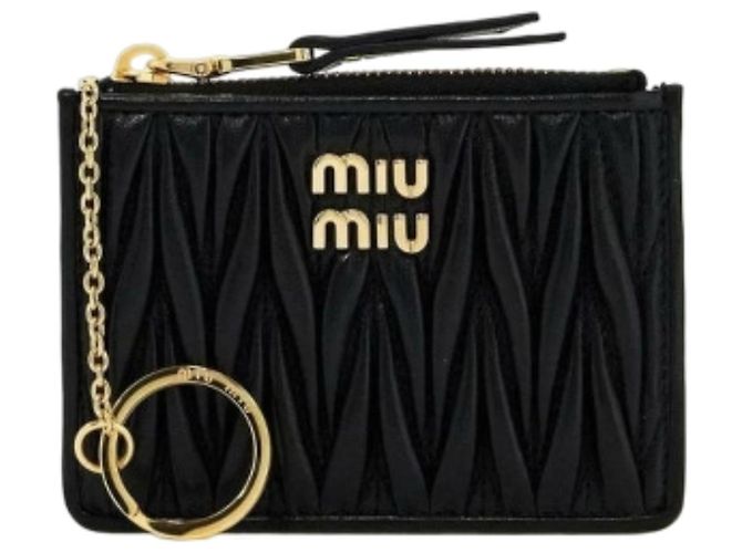 Miu Miu Matarese Napa Leder Kartenetui Schwarz - Ansicht 2