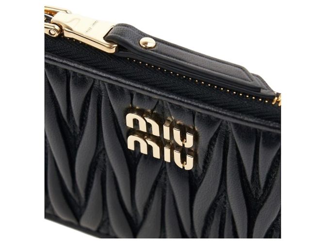 Miu Miu Matarese Napa Leder Kartenetui Schwarz - Ansicht 4