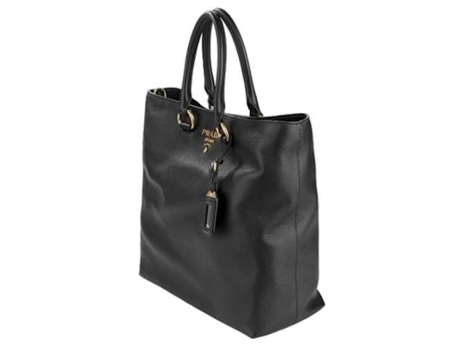 Prada Borsa Tote Vitello Phoenix Nero - vista 4