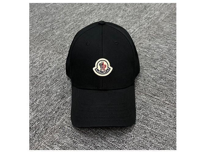 Moncler Cappellino da baseball in gabardine con patch logo nero - vista 10