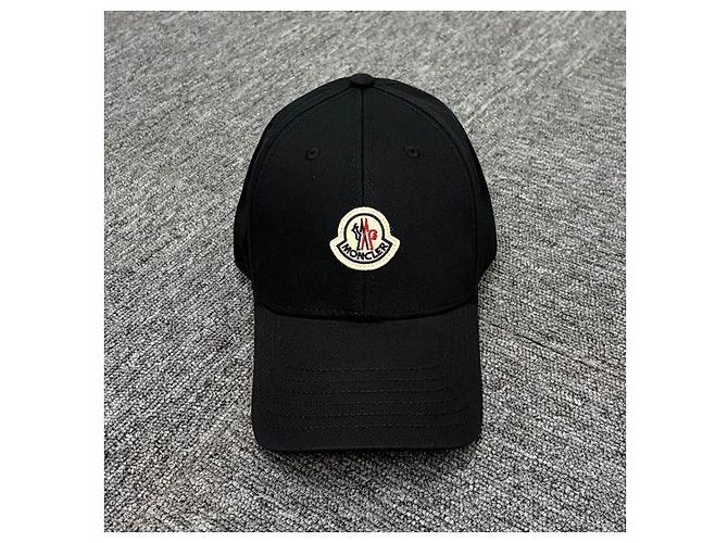 Moncler Cappellino da baseball in gabardine con patch logo nero - vista 2