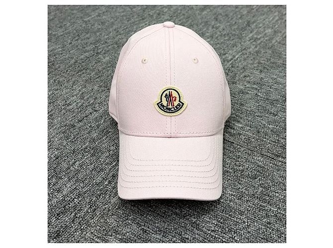Moncler Cappellino da baseball in gabardine con patch logo Rosa chiaro - vista 2
