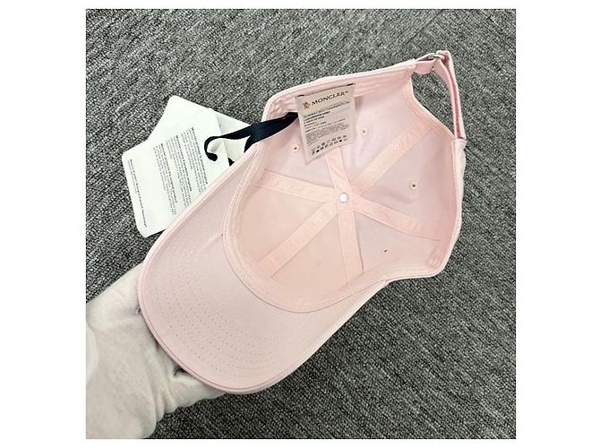 Moncler Cappellino da baseball in gabardine con patch logo Rosa chiaro - vista 5